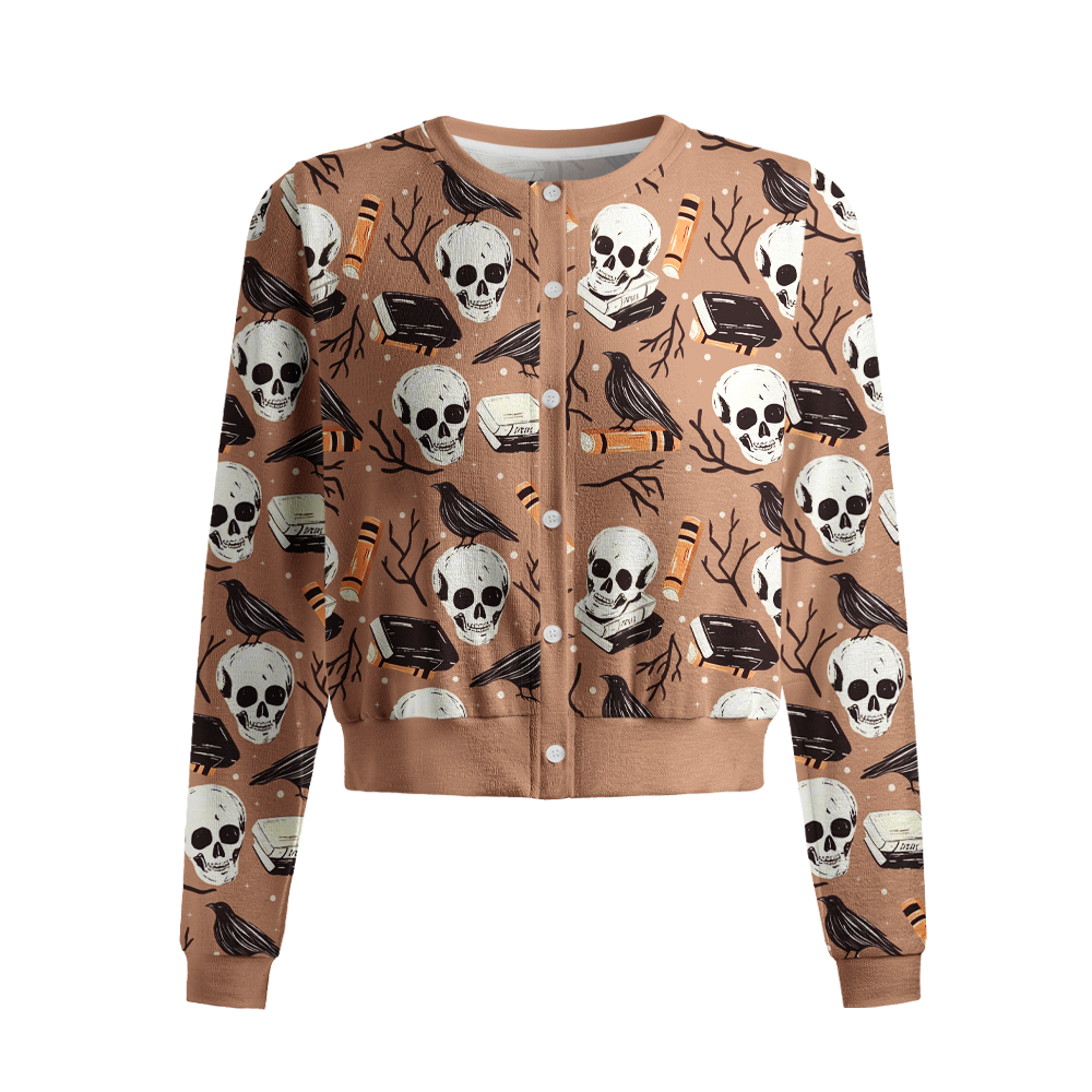 Pagewings Bookish Vibe Crew Neck Cardigan Sweaters