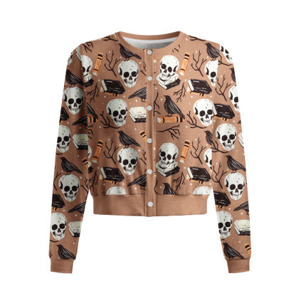 Pagewings Bookish Vibe Crew Neck Cardigan Sweaters