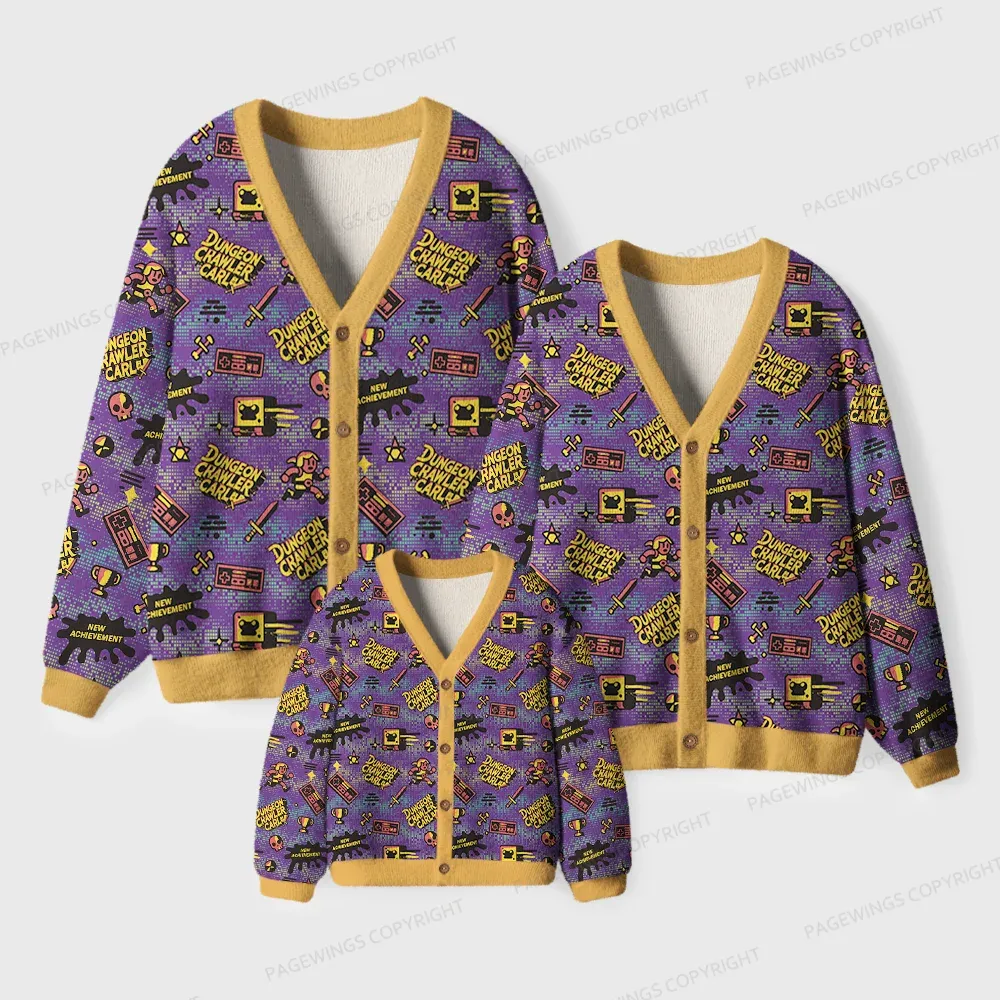 Pagewings Sci-Fi Book Lover Unisex Ugly Cardigan Sweaters