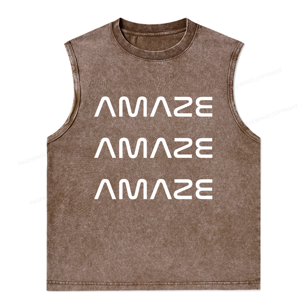 Pagewings Amaze Unisex Washed Tank Top