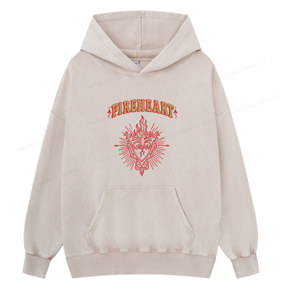 Pagewings Fireheart Unisex Washed Hoodie