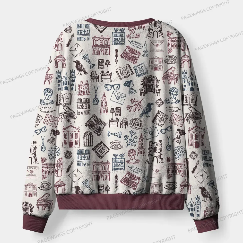 Pagewings Bookish Atmosphere Unisex Flannel Pajama Set