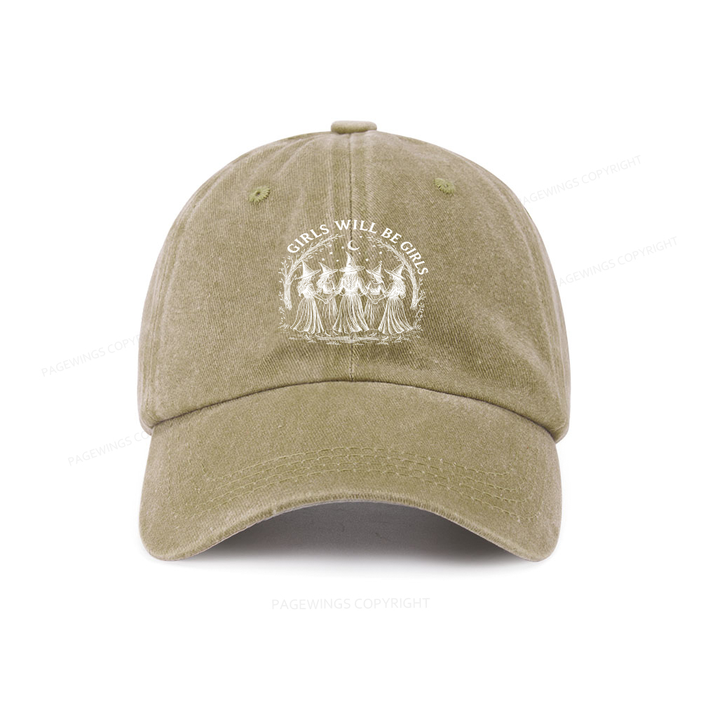 Pagewings Girls Will Be Girls Washed Cap