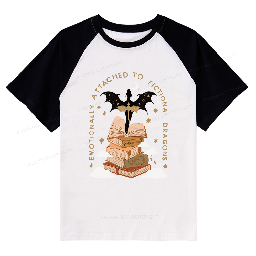 Pagewings Fantasy Romance Reader Gift Romantacy Raglan T-shirt