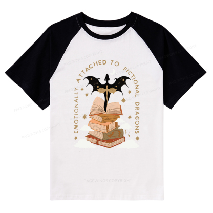 Pagewings Fantasy Romance Reader Gift Romantacy Raglan T-shirt