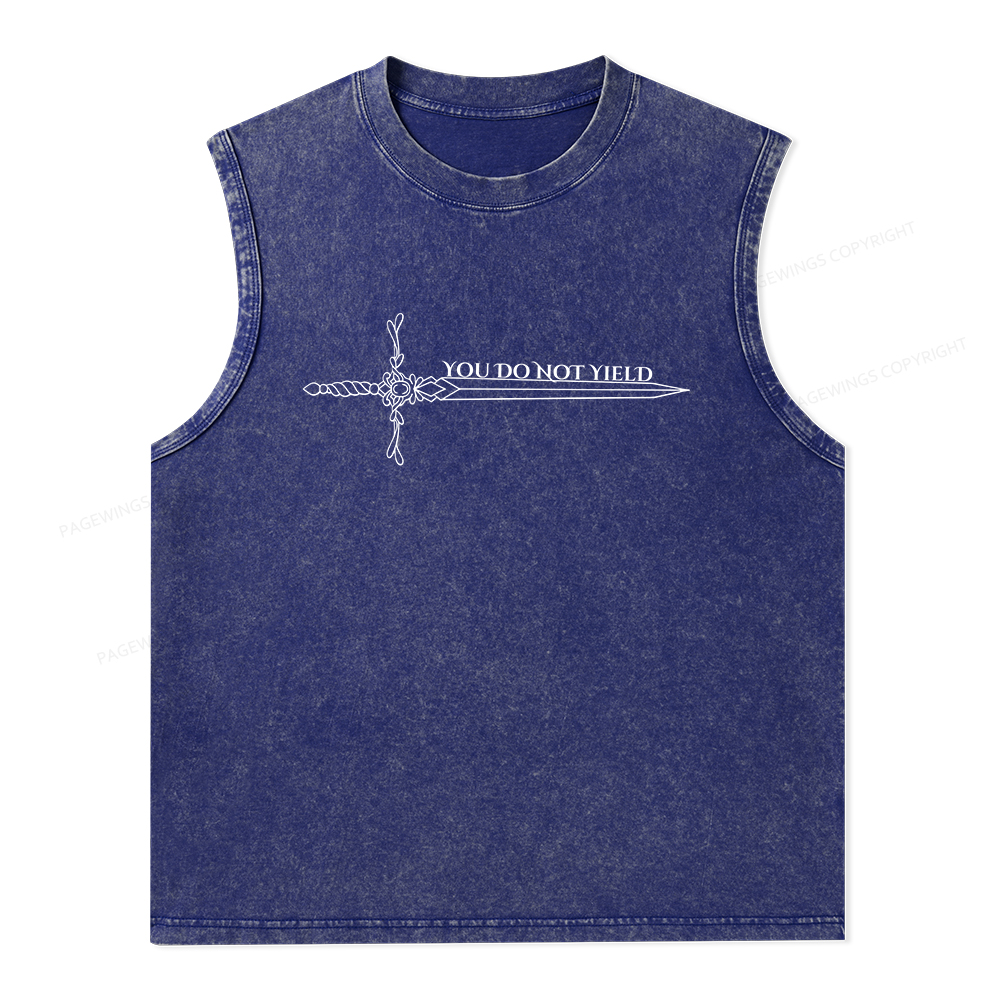 Pagewings You Do Not Yield Unisex Washed Tank Top