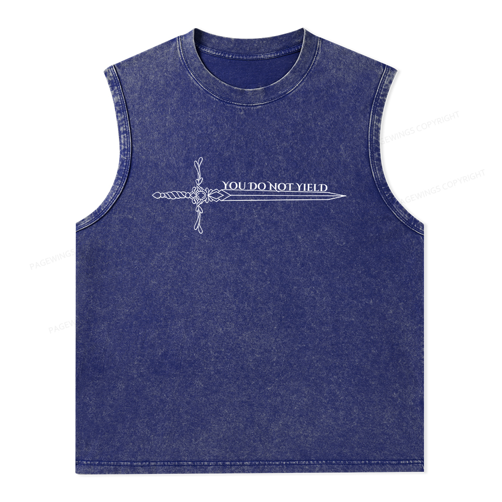 Pagewings You Do Not Yield Unisex Washed Tank Top