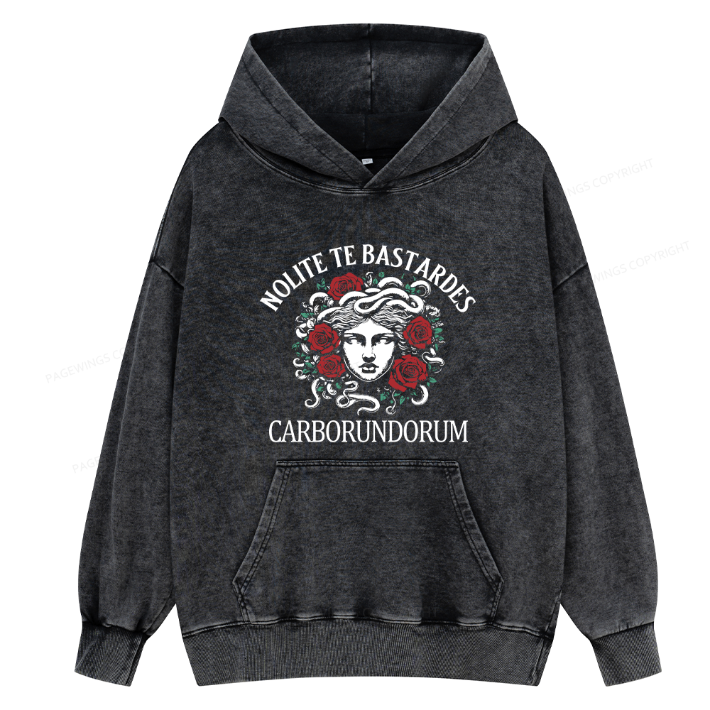 Pagewings Don't Let The Bastards Grind You Down Unisex Washed Hoodie