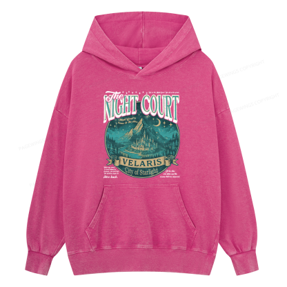 Pagewings The Night Court Unisex Washed Hoodie
