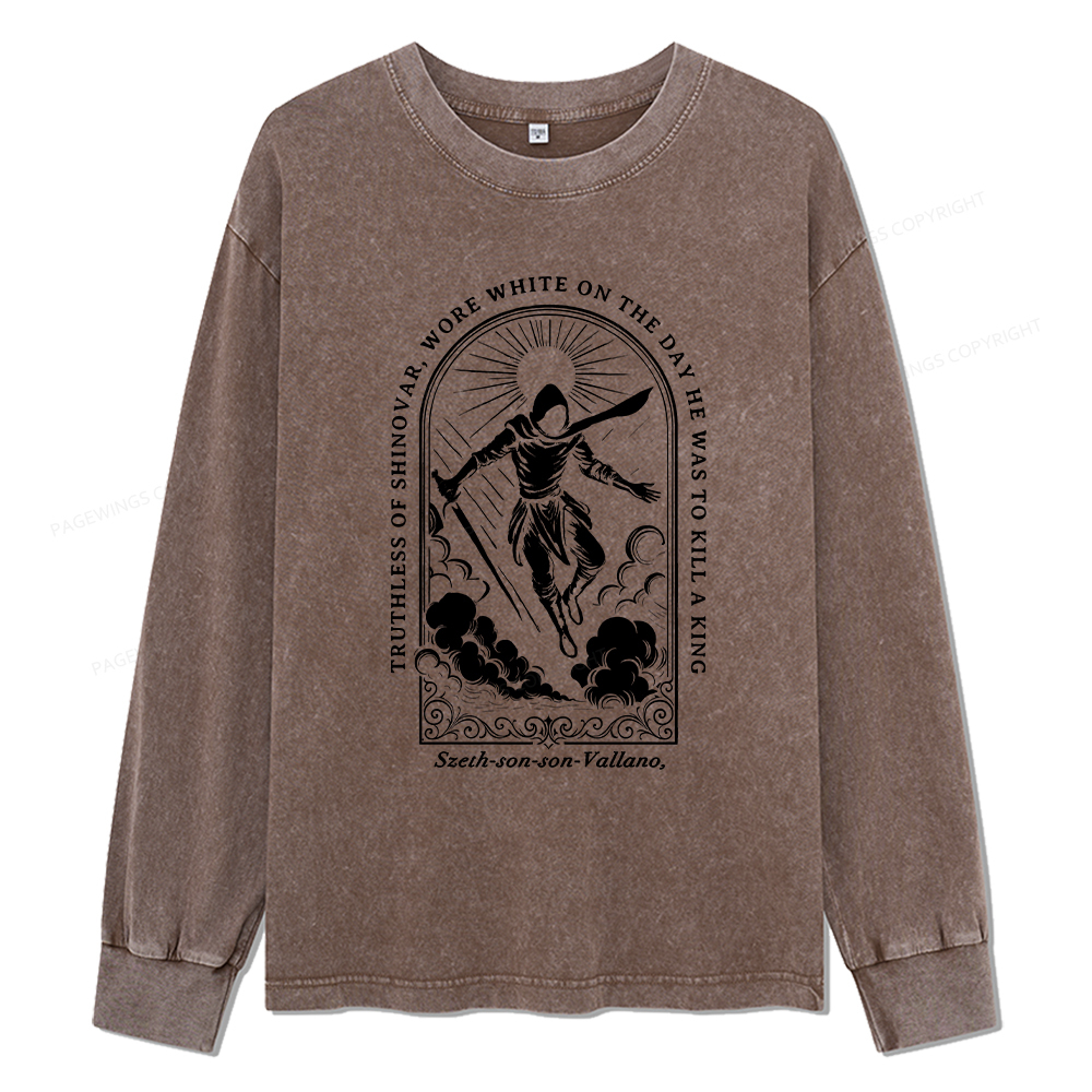 Pagewings Truthless of Shinovar Unisex Washed Long Sleeve T-shirt