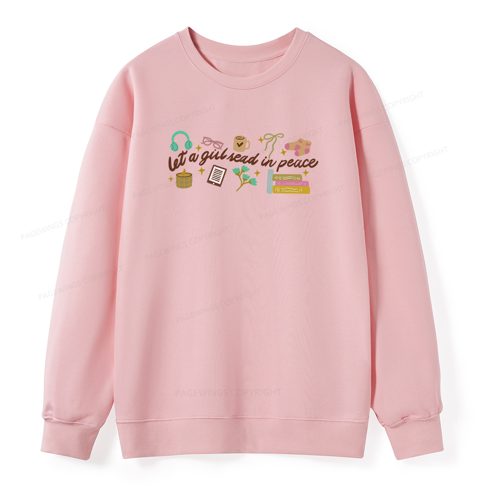 Pagewings Let a Girl Read in Peace Unisex Classic Sweatshirt