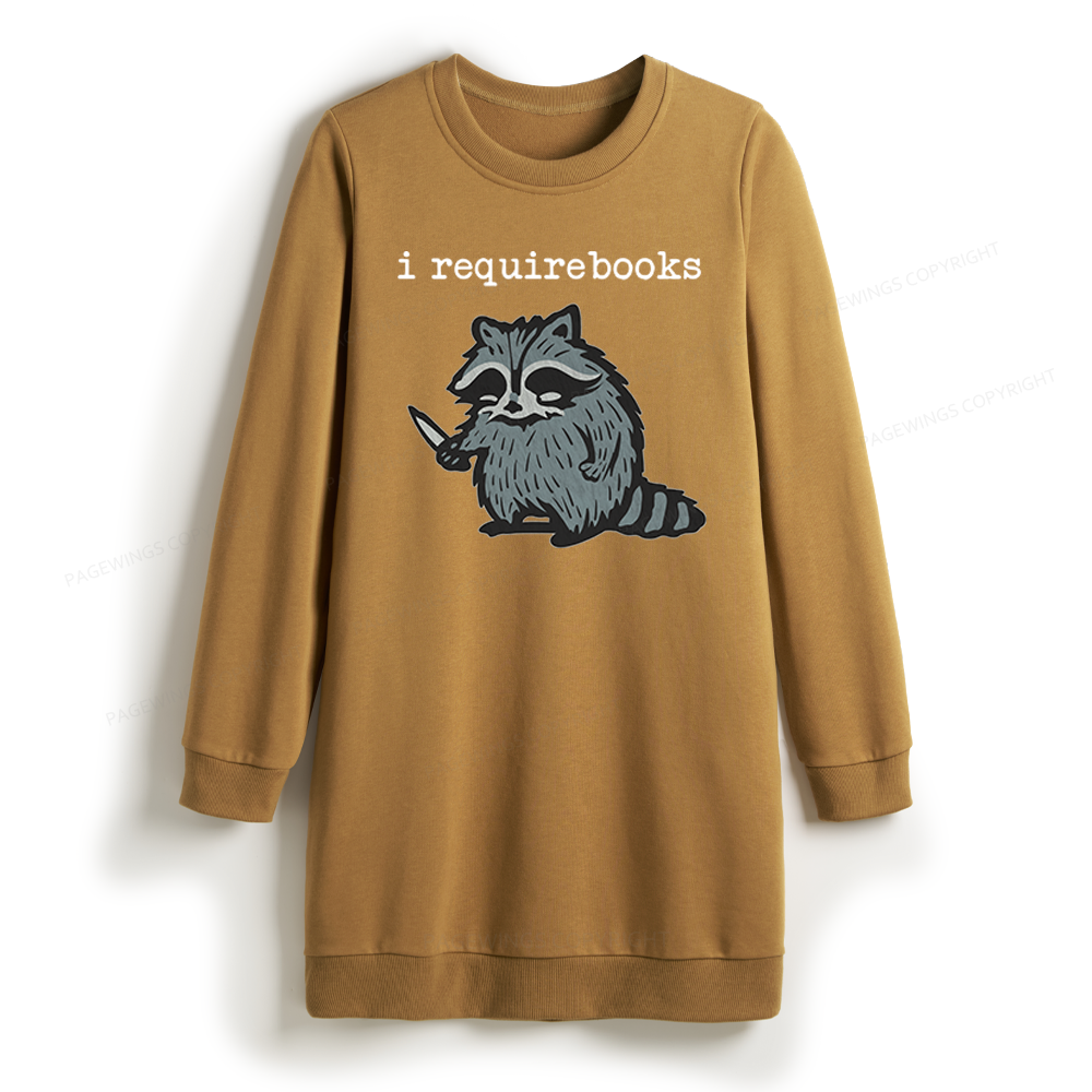 Pagewings I Require Books Sweatshirt Dress