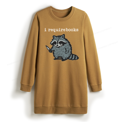 Pagewings I Require Books Sweatshirt Dress