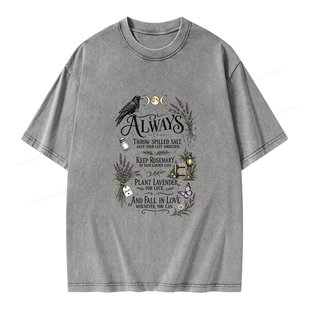 Pagewings Mystical Witchy Unisex Washed T-shirt