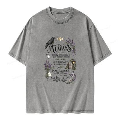 Pagewings Mystical Witchy Unisex Washed T-shirt