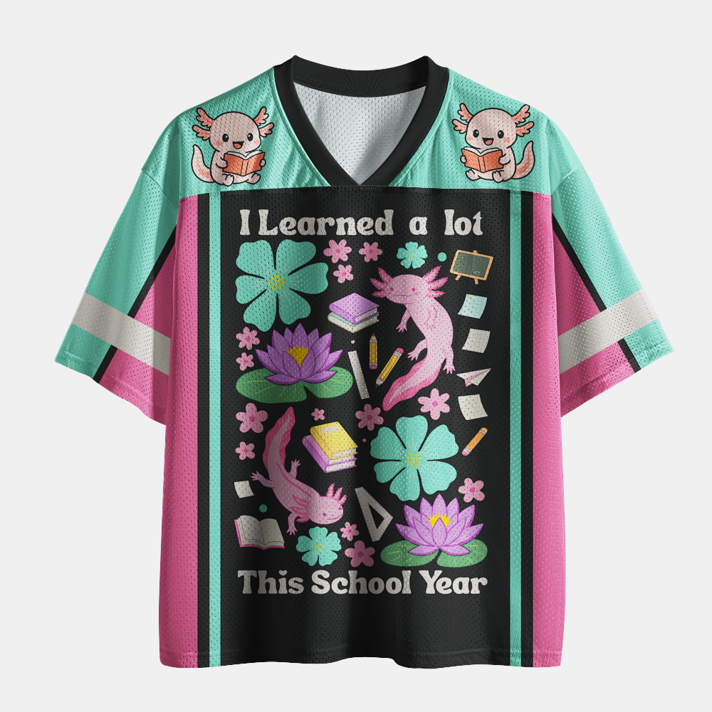 Pagewings I Learned A Lot This School Year Unisex Mesh Jersey