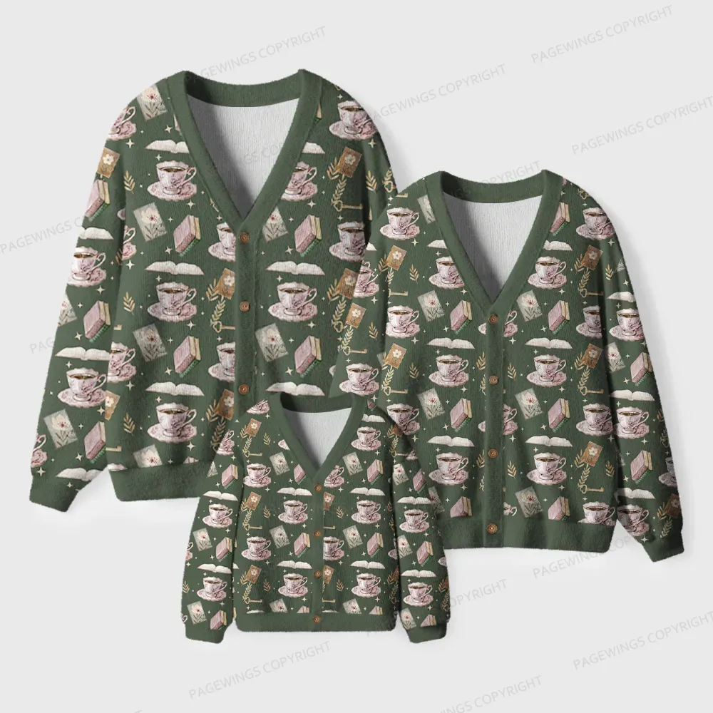 Pagewings I Love Books Unisex Ugly Cardigan Sweaters