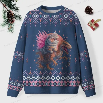 Pagewings God Dammit Donut Unisex Ugly Knit Sweatshirt