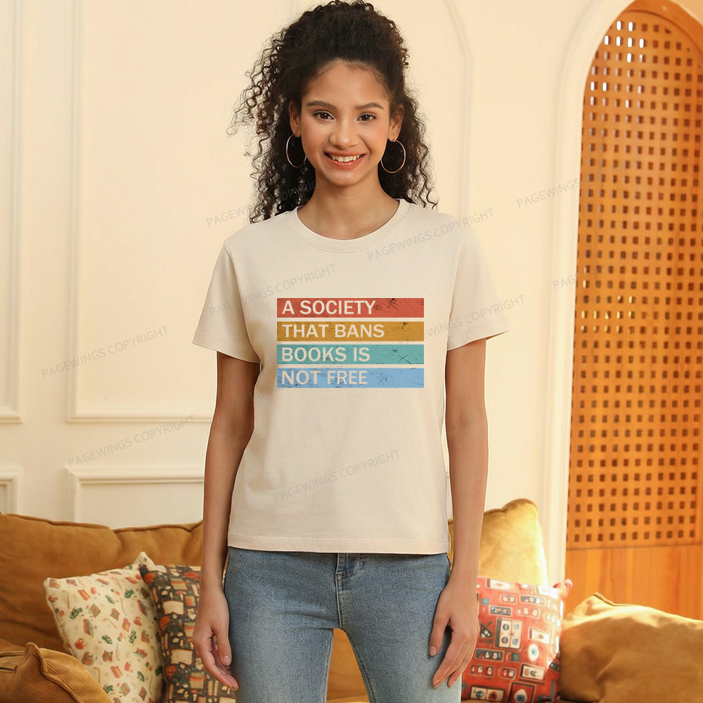 Pagewings Read Banned Books Women's Washed T-shirt