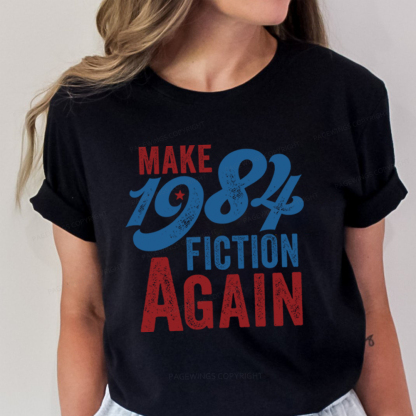 Pagewing Make 1984 Fiction Again Solid and Distressed Unisex Classic T-shirt