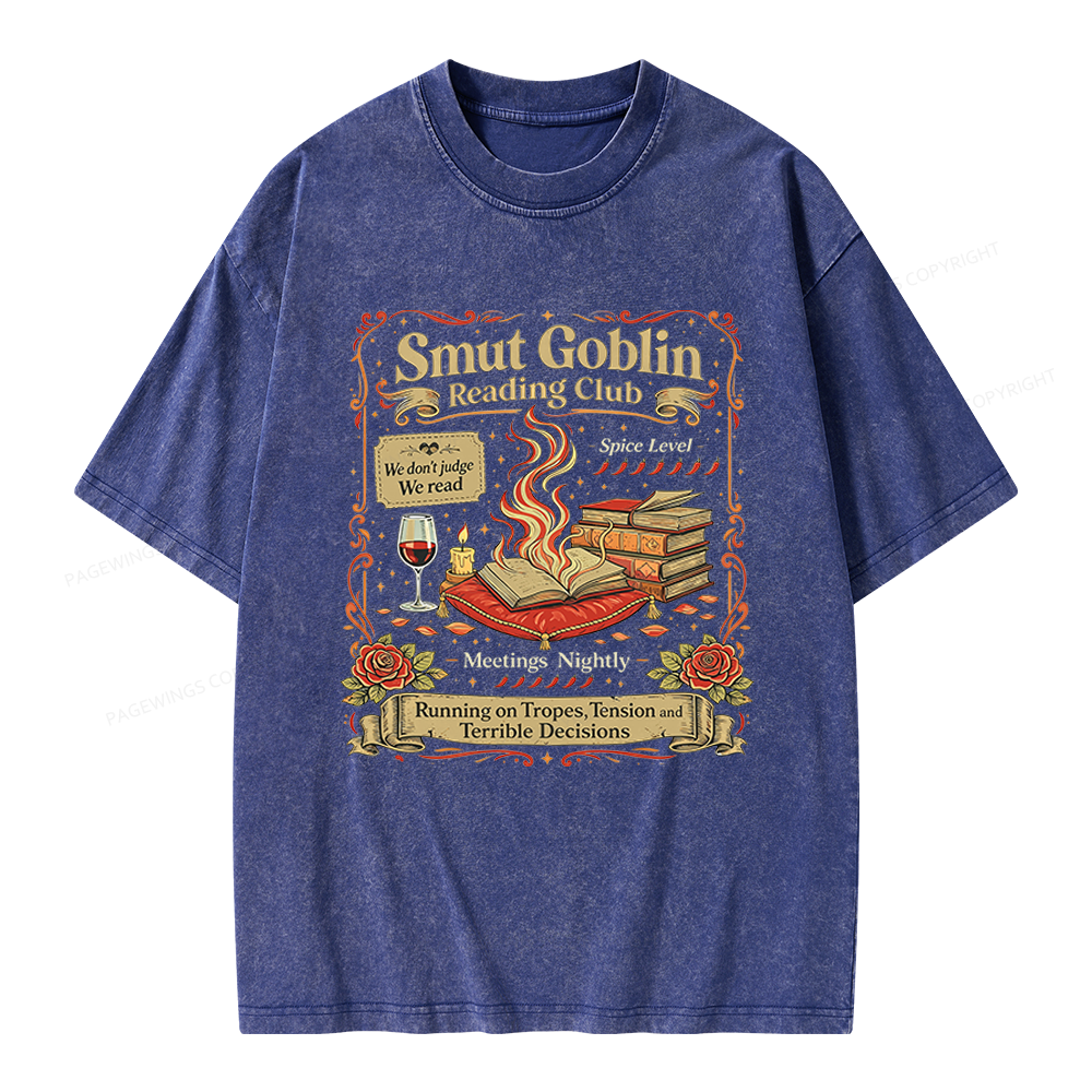 Pagewings Smut Goblin Unisex Washed T-shirt