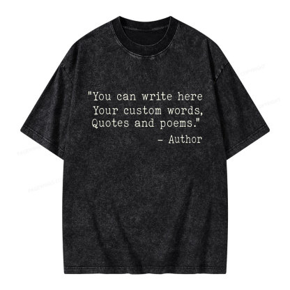 Pagewings Personalized Typewriter  Unisex Washed T-shirt