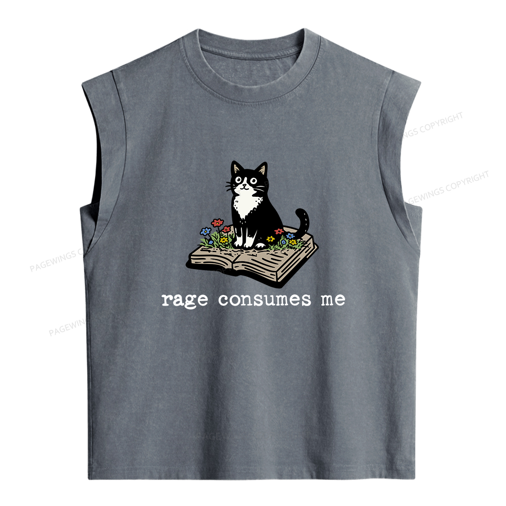 Pagewings Rage Consumes Me Women's Washed Tank Top