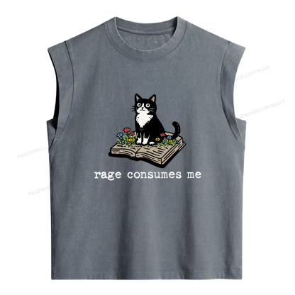 Pagewings Rage Consumes Me Women's Washed Tank Top