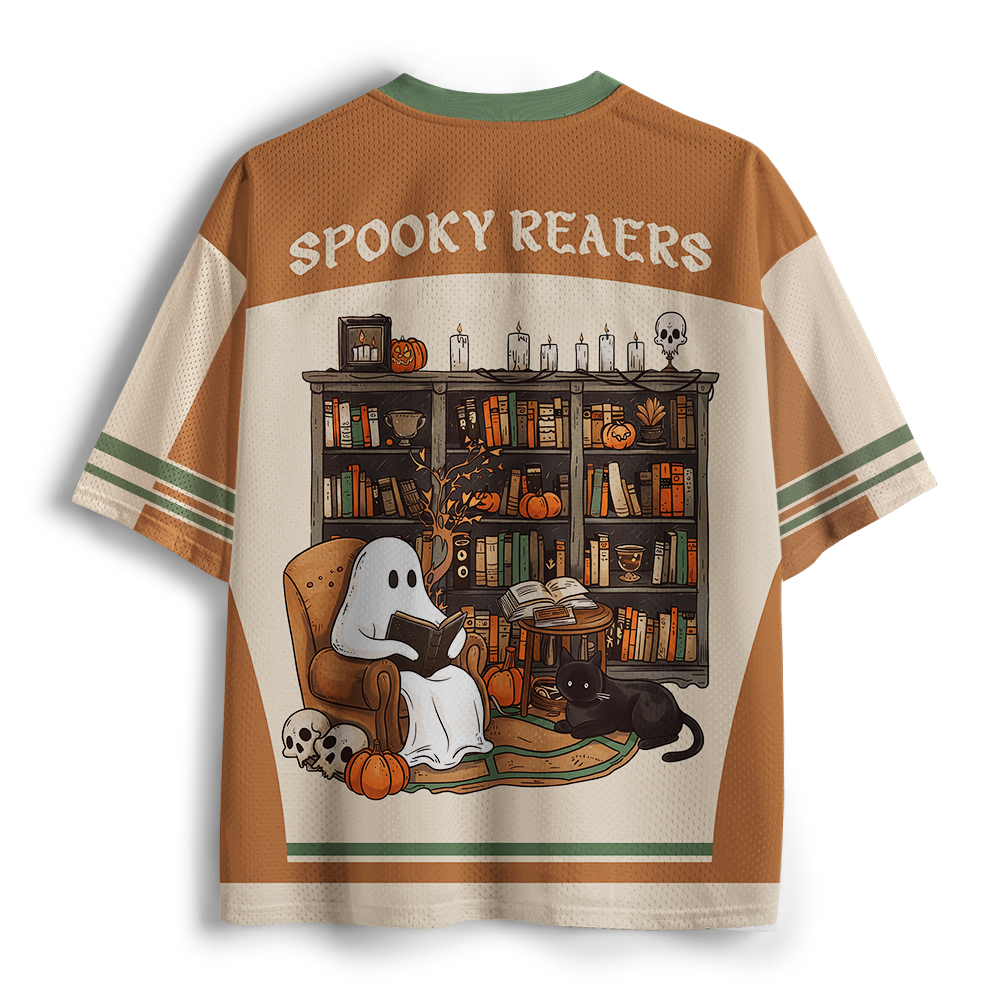 Pagewings Spooky Readers Unisex Mesh Jersey