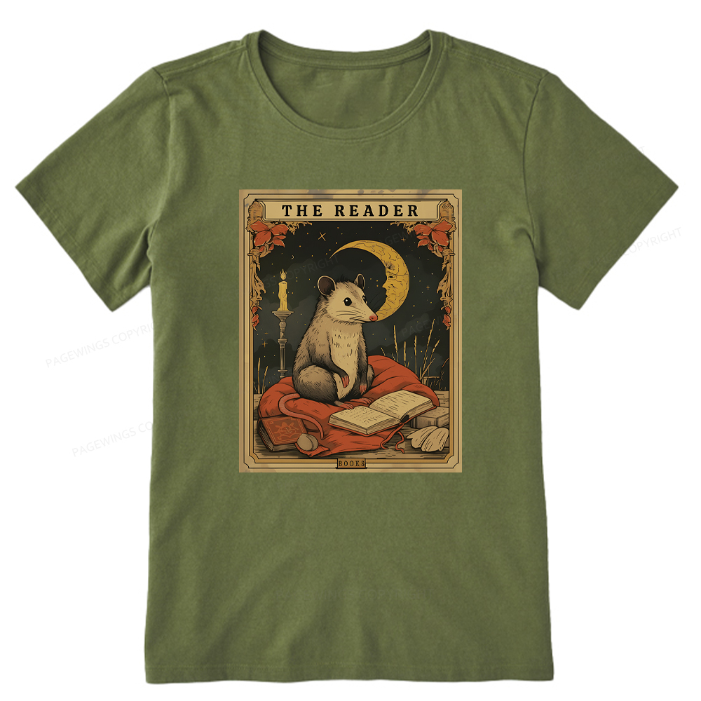 Pagewings The Reader Opossum Tarot Card Unisex Classic T-shirt