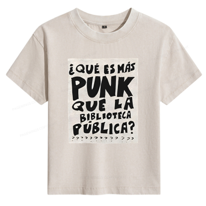 Pagewings What's More Punk Than The Public Library Women's Washed T-shirt