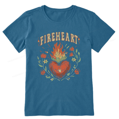 Pagewings Vintage Fire-heart Shirt Unisex Classic T-shirt