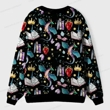 Pagewings Fantasy Reader Unisex Ugly Cardigan Sweaters