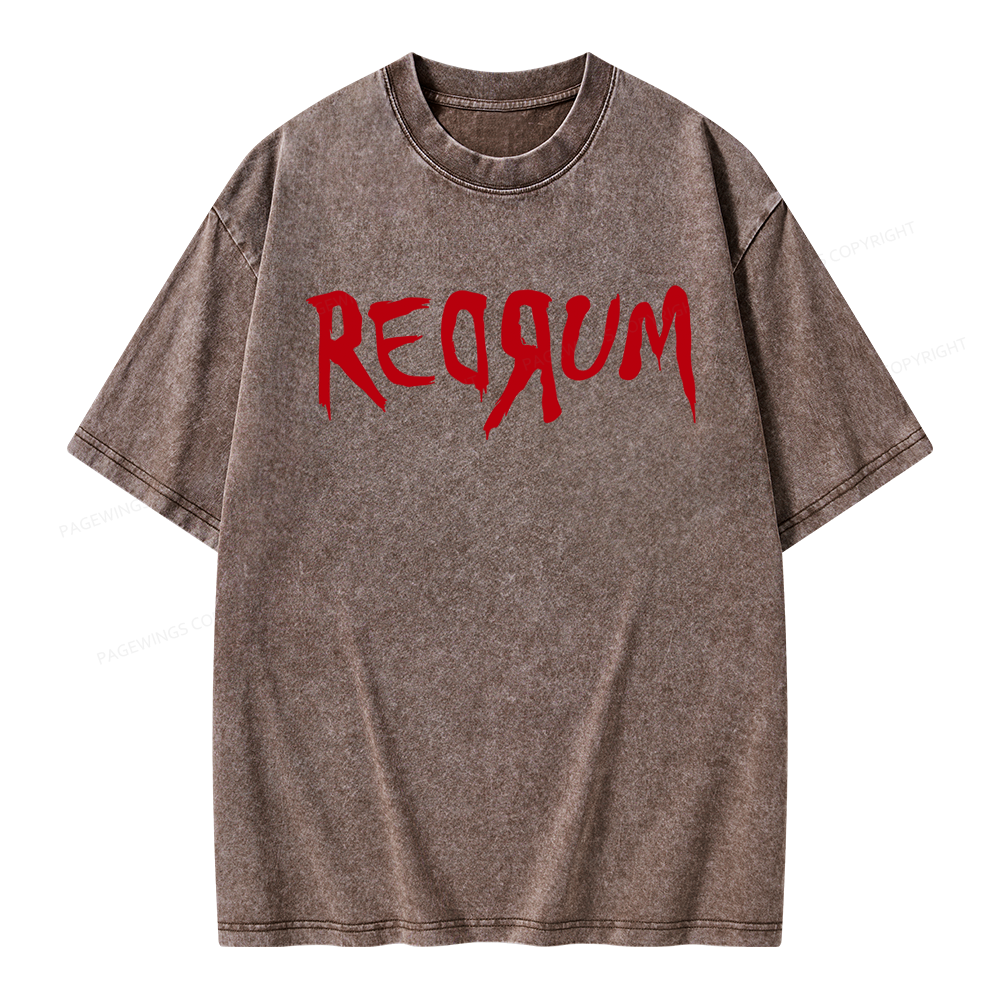 Pagewings Redrum Unisex Washed T-shirt