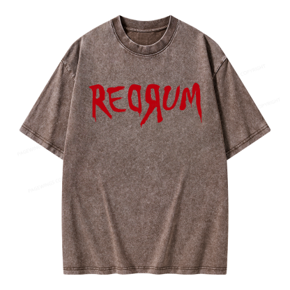 Pagewings Redrum Unisex Washed T-shirt