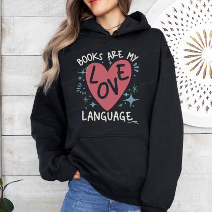 Pagewing Books Are My Love Language Unisex Classic Hoodie