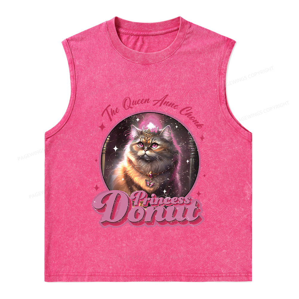 Pagewings Princess Donut Unisex Washed Tank Top