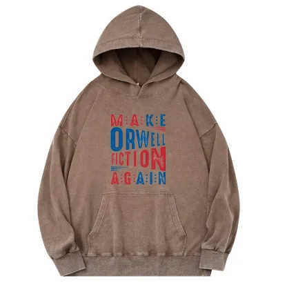 Pagewings 1984 Book Unisex Washed Hoodie