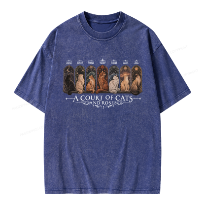 Pagewings A Court of Cats And Roses Unisex Washed T-shirt