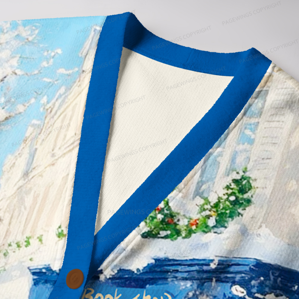 Pagewings Winter Bookshop Unisex Ugly Cardigan Sweaters