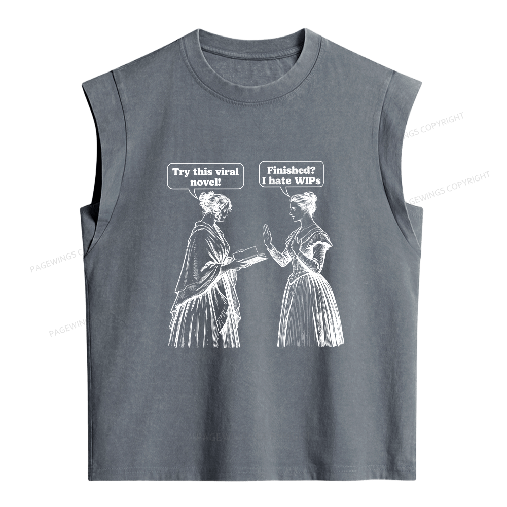 Pagewing Work in Progress Women's Washed Tank Top