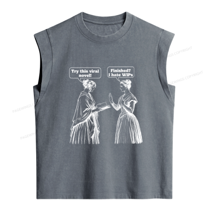 Pagewing Work in Progress Women's Washed Tank Top