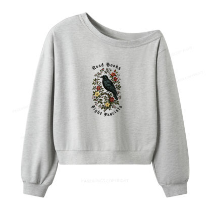 Pagewings Vintage Raven Women Off Shoulder Sweatshirt