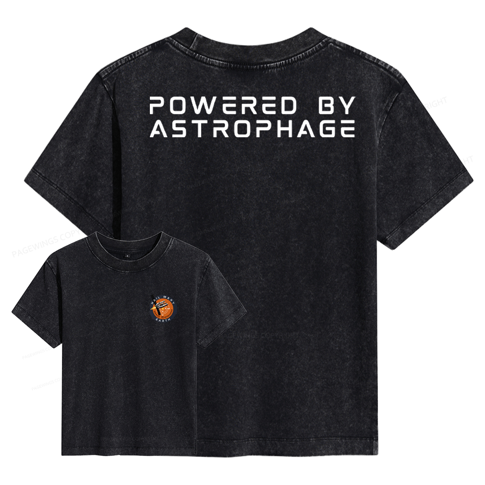 Pagewings Powered By Astrophage Women's Washed T-shirt