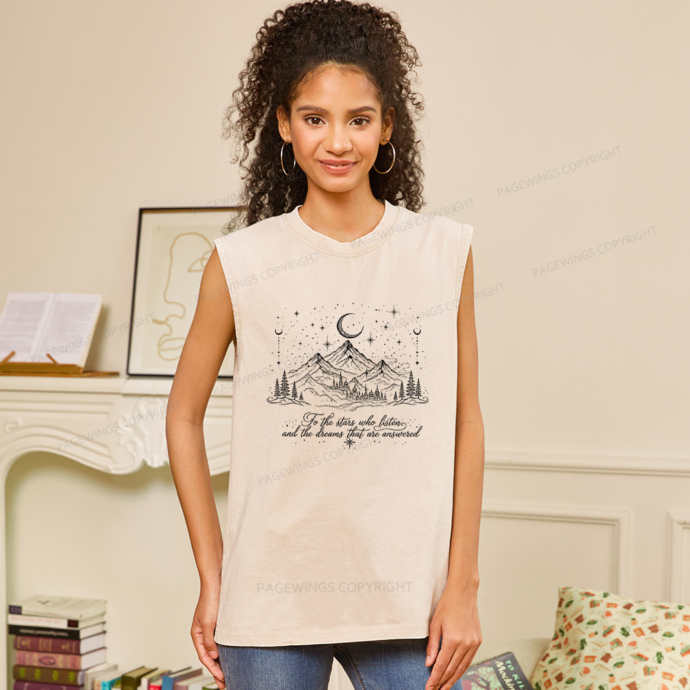 Pagewings Fantasy Bookish Unisex Washed T-shirt Unisex Washed Tank Top