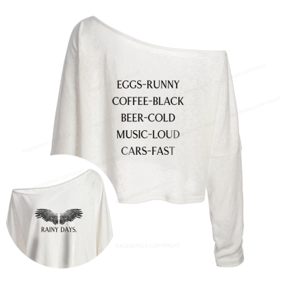 Pagewings Romance Literature Nerd Slouchy Long Sleeve Off Shoulder T-shirt