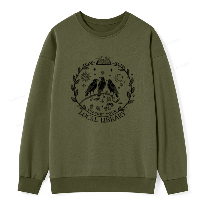 Pagewings Support Your Local Library Unisex Classic Sweatshirt