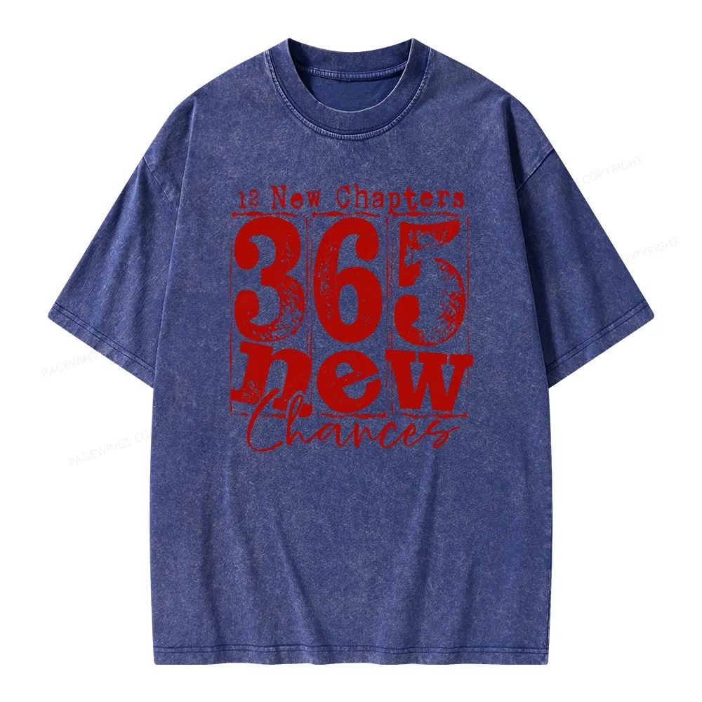 Pagewings 12 New Chapters 365 New Chances Unisex Washed T-shirt
