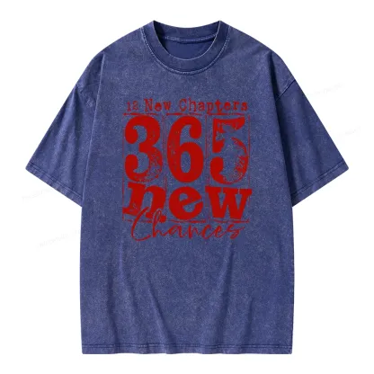 Pagewings 12 New Chapters 365 New Chances  Unisex Washed T-shirt