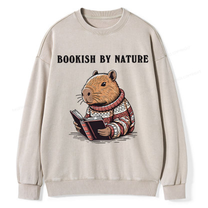 Pagewings A Book Bookish By Nature Unisex Washed Sweatshirt
